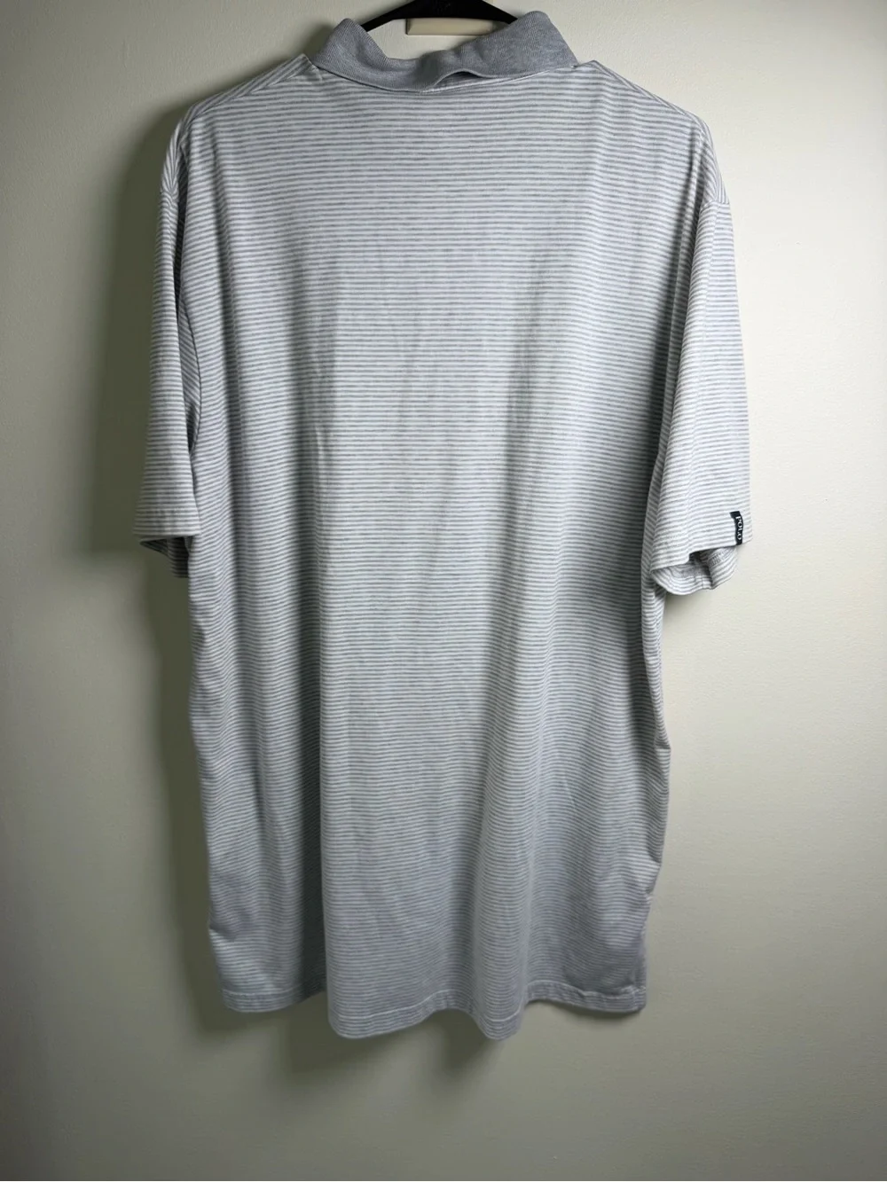 Men’s Polo Golf Ralph Lauren Golf Shirt Gray And White Striped XL